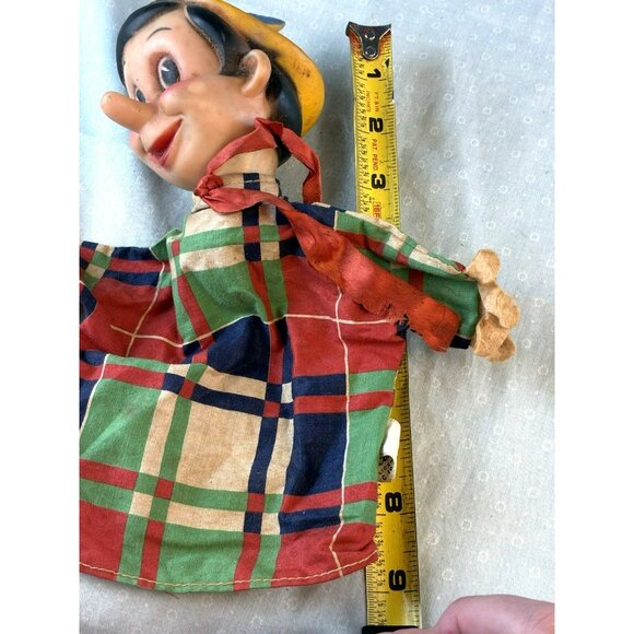 VTG 1950s Disney Pinocchio Hand Puppet Rubber Face Gund Mfg. Co. Needs TLC - Picture 6 of 11